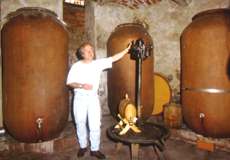 Pedro Alfonso en su bodega de Ca�amero. 