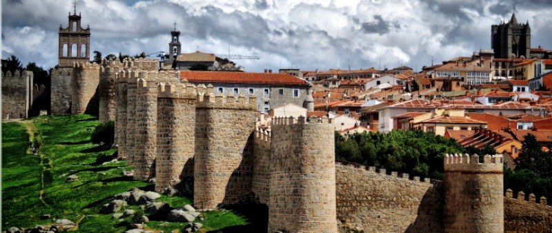 Ruta, Segovia, Avila y Valladolid. Vista de Avila, murallas